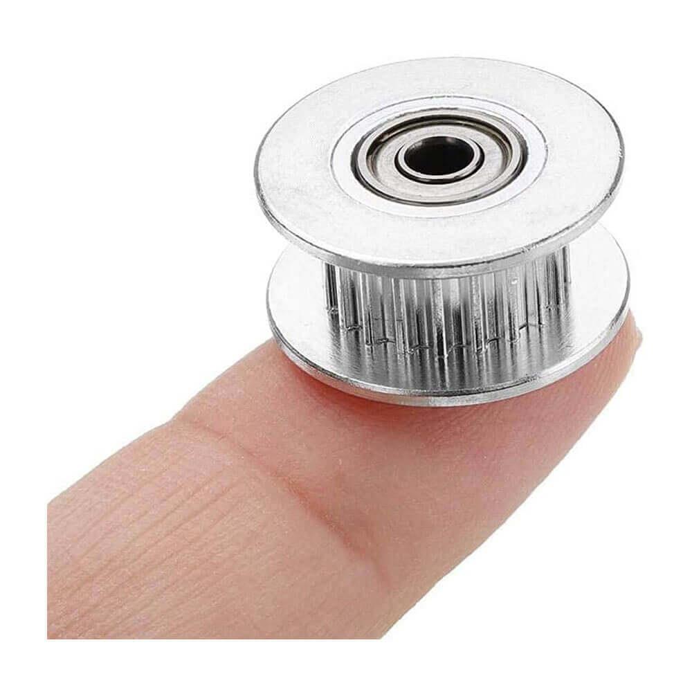 3D Yazıcı Gt2 20 Diş Avare H Tipi Kasnak Vida Deliği 3mm Kayış 6mm Rulmanlı