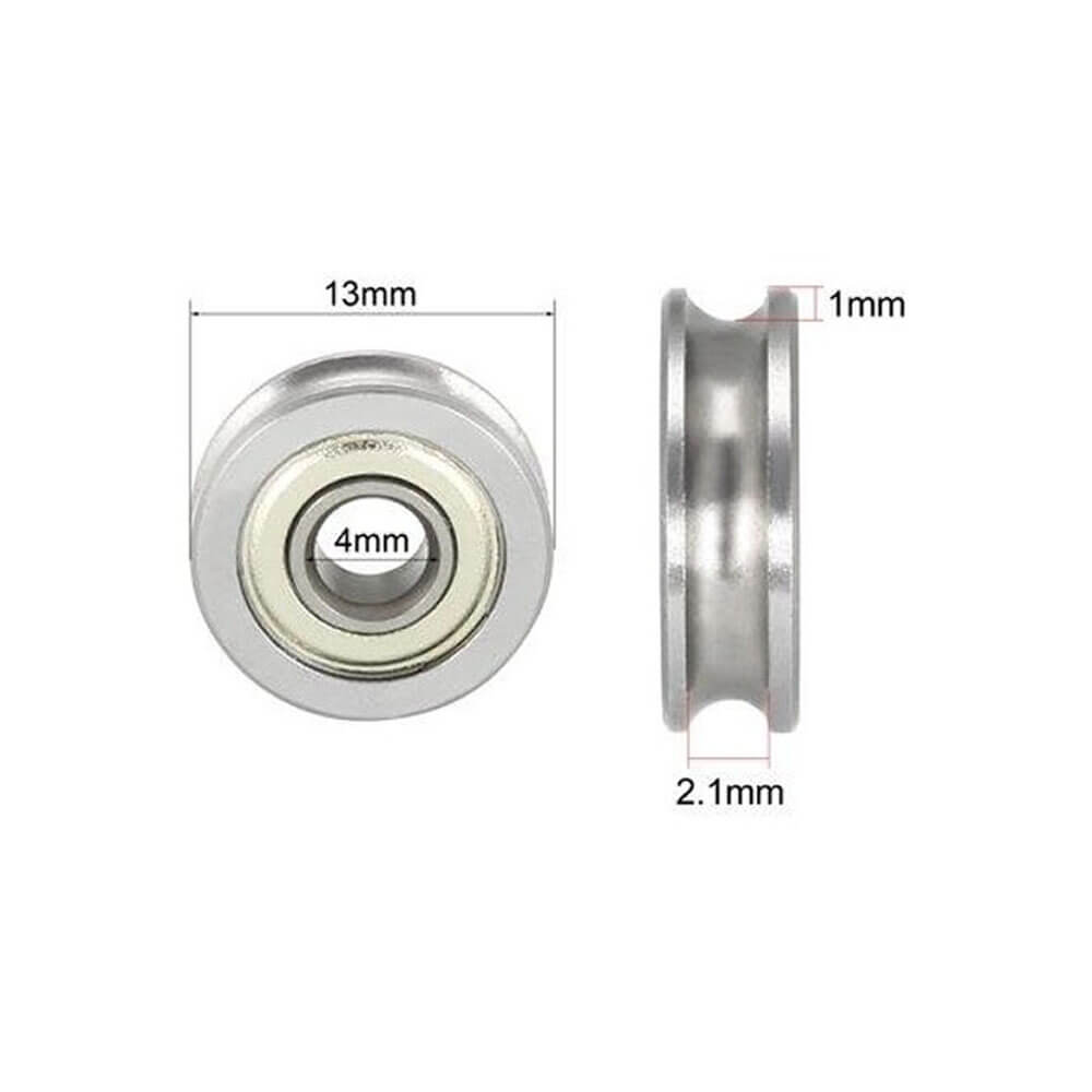 U604ZZ Kanallı Makara Tipi Rulman 4 mm U Oluklu - GD225