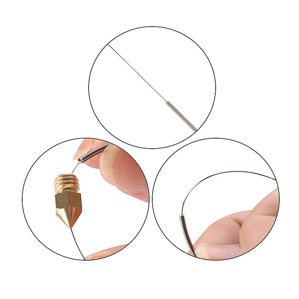 3D Yazıcı 0.2mm Nozzle Temizleme İğnesi Paslanmaz Çelik - 5 Adet - GD280