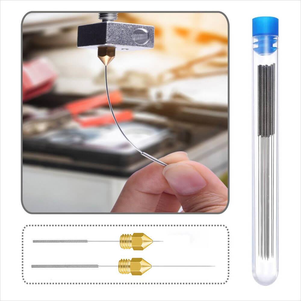 3D Yazıcı 0.35mm Nozzle Temizleme İğnesi Paslanmaz Çelik - 5 Adet - GD283