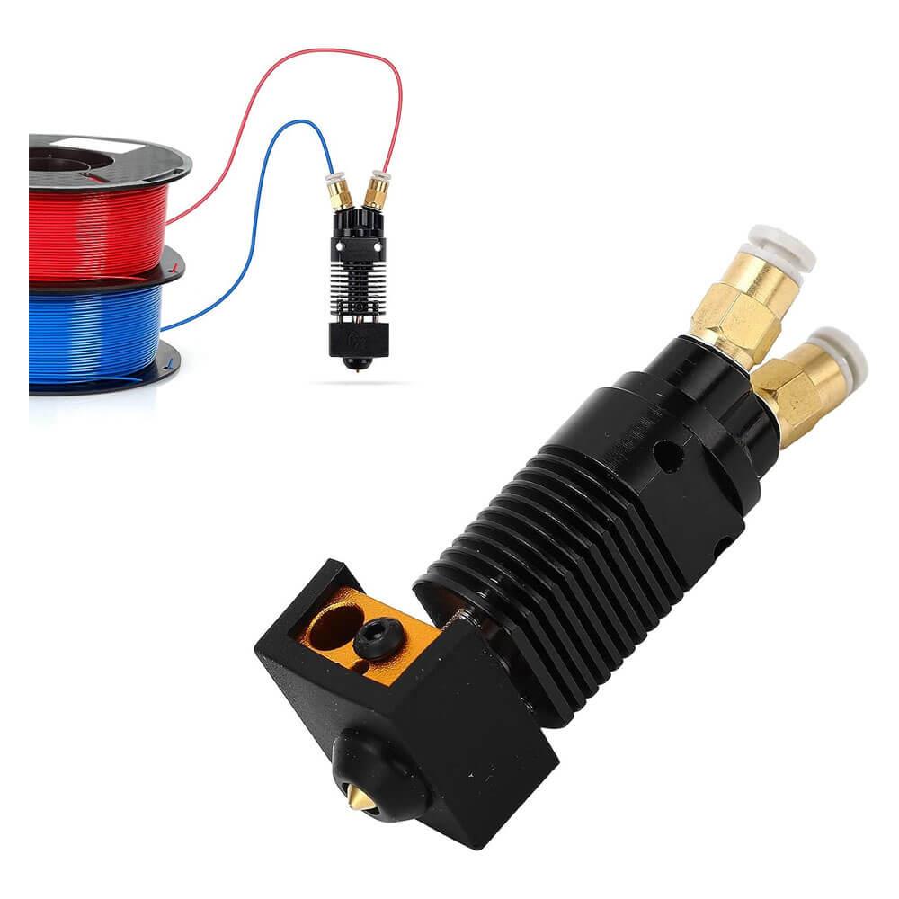 3D Yazıcı Çift Renkli Hotend Seti Montajlı Ekstruder Kafası 24V-50W - GD302