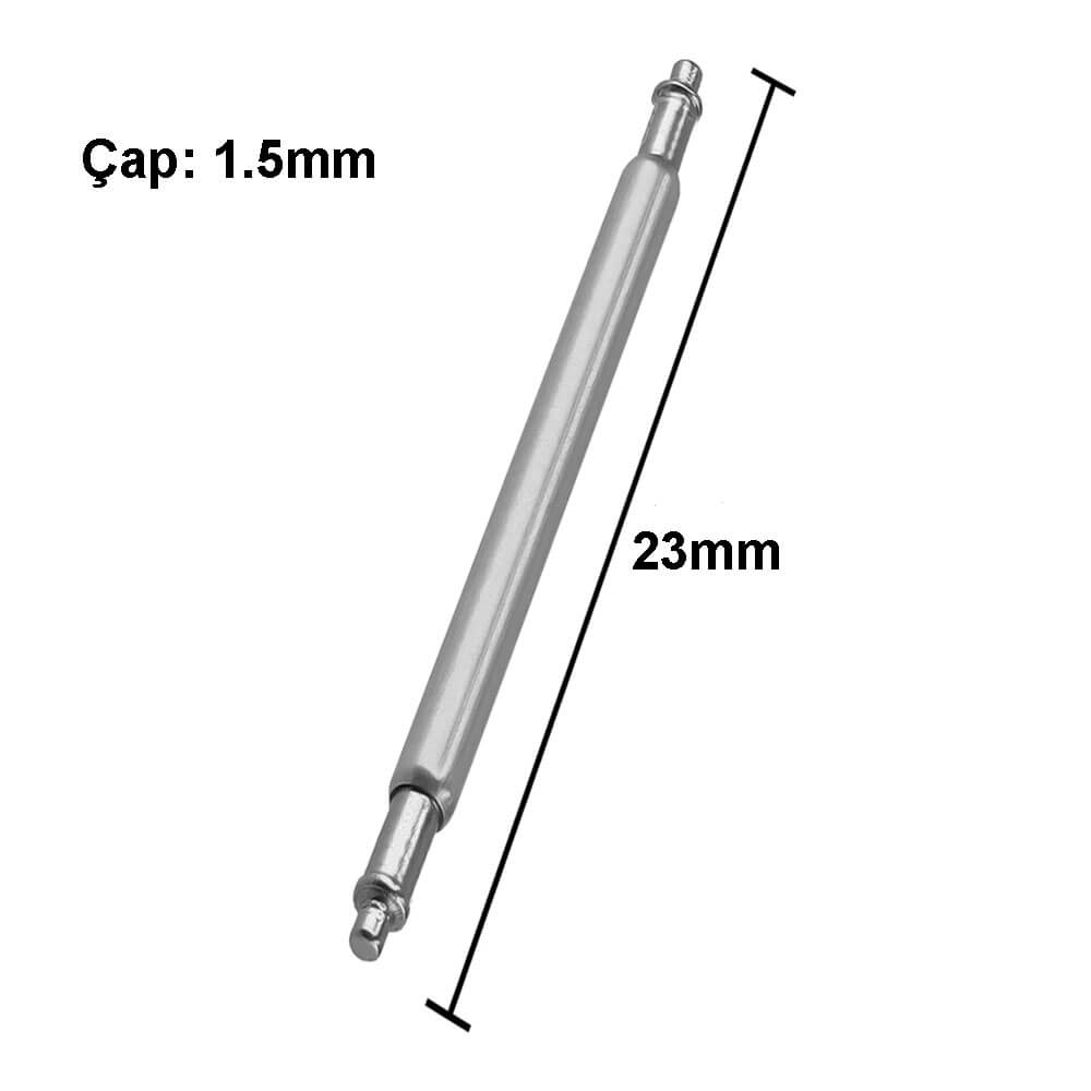 Paslanmaz Çelik Yaylı Kol Saati Kordon Pimi Susta - 1.5mm 23mm - Pims3