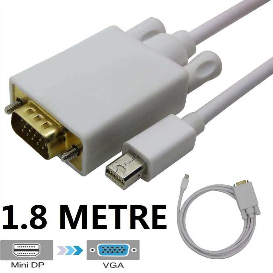 Minidisplayport to VGA Çevirici Kablo Thunderbolt 1.8 Metre