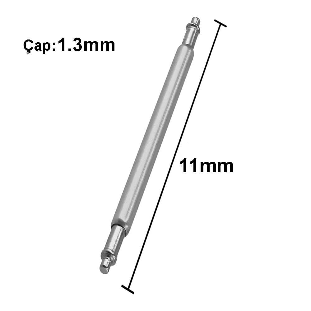 Paslanmaz Çelik Yaylı Kol Saati Kordon Pimi Susta - 1.3mm 11mm - Pims4