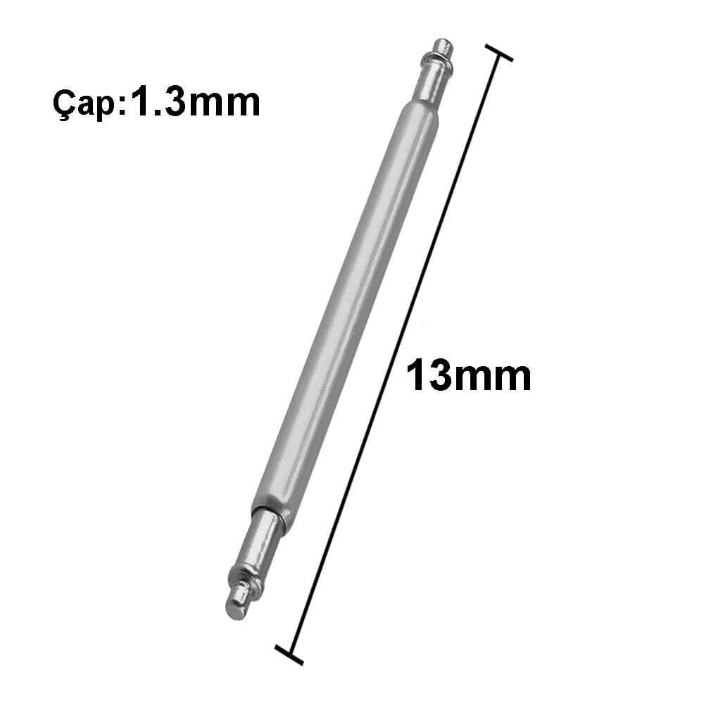 Paslanmaz Çelik Yaylı Kol Saati Kordon Pimi Susta - 1.3mm 13mm - Pims4