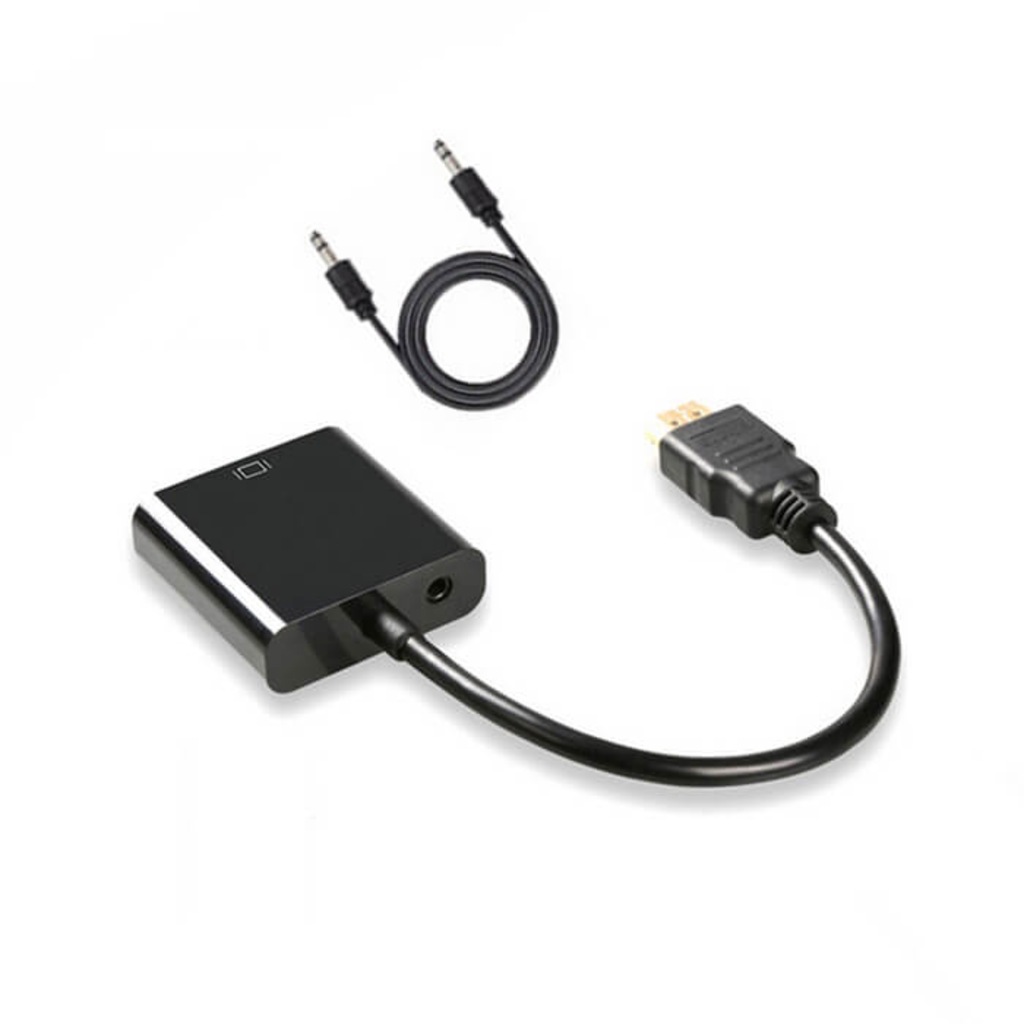 Hdmı To Vga Kablo Çevirici Dönüştürücü + Ses (453054670)