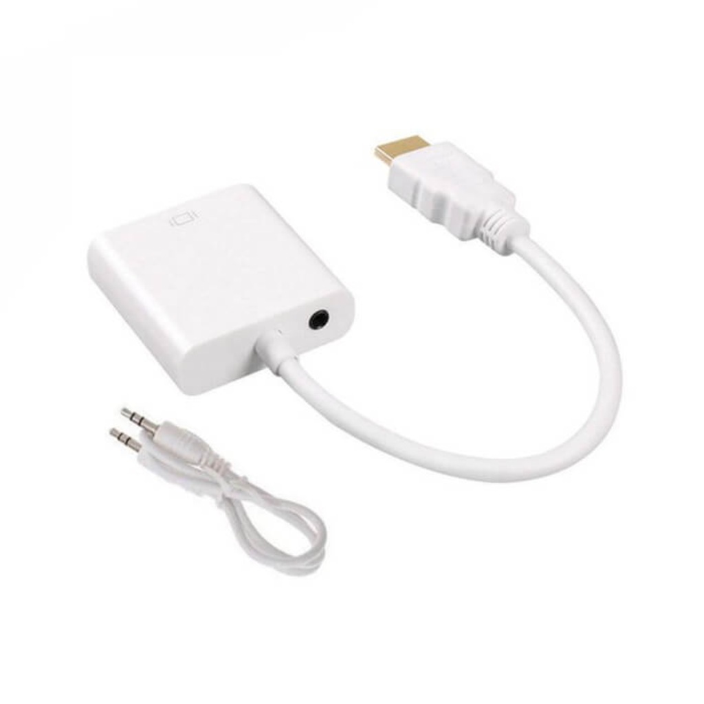 Hdmı To Vga Kablo Çevirici Dönüştürücü + Ses (453054670)