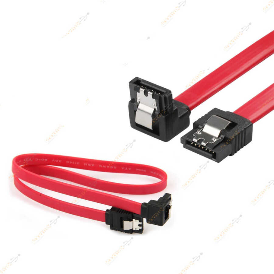 40 cm Sata Data Kablo - 90 Derece - Metal Klip