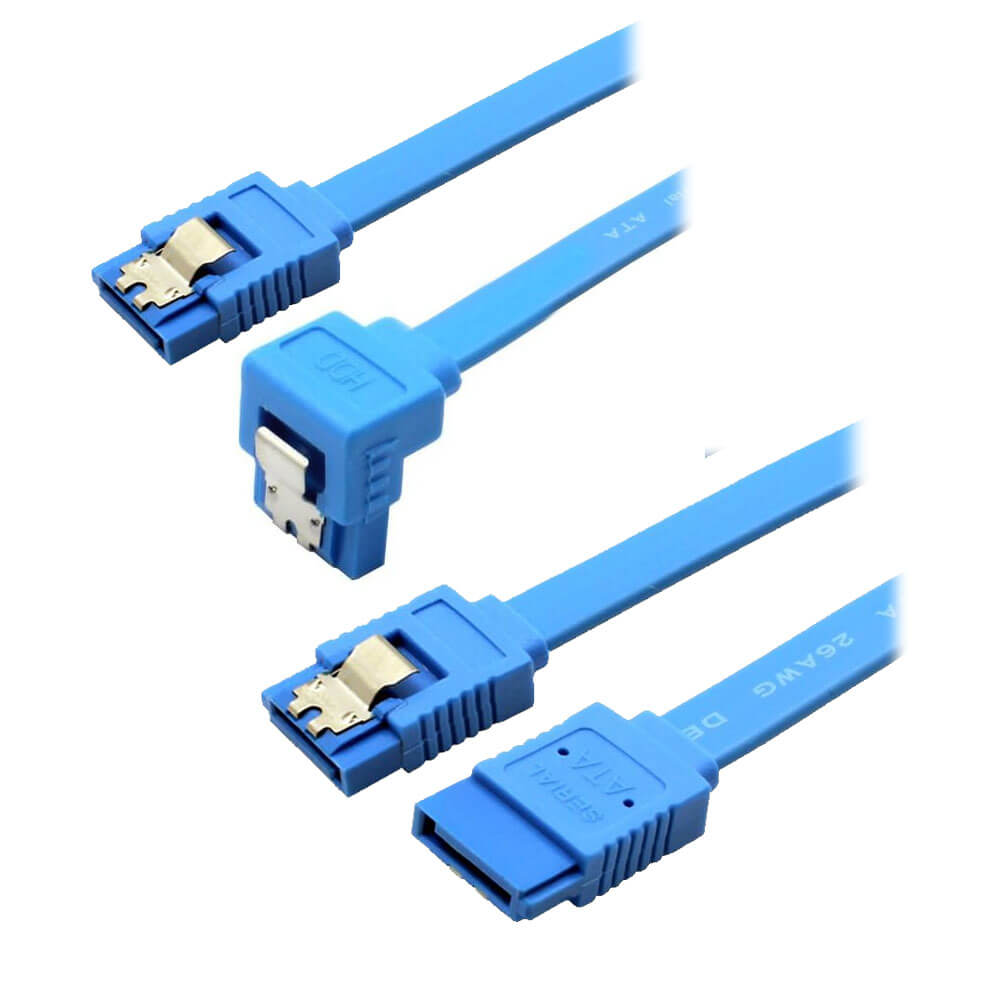 Koodmax Sata 3.0 Data Kablosu Mavi - Sata 3.0 L Tipi Veri Kablo - 2 Adet - 41.5 cm