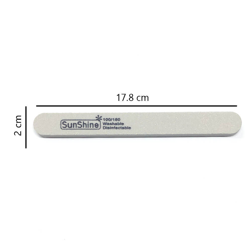 Koodmax Aşınmaya Dayanıklı 100/180 Kumlu Çift Taraflı Tırnak Törpüsü Düz – Gri - NF5
