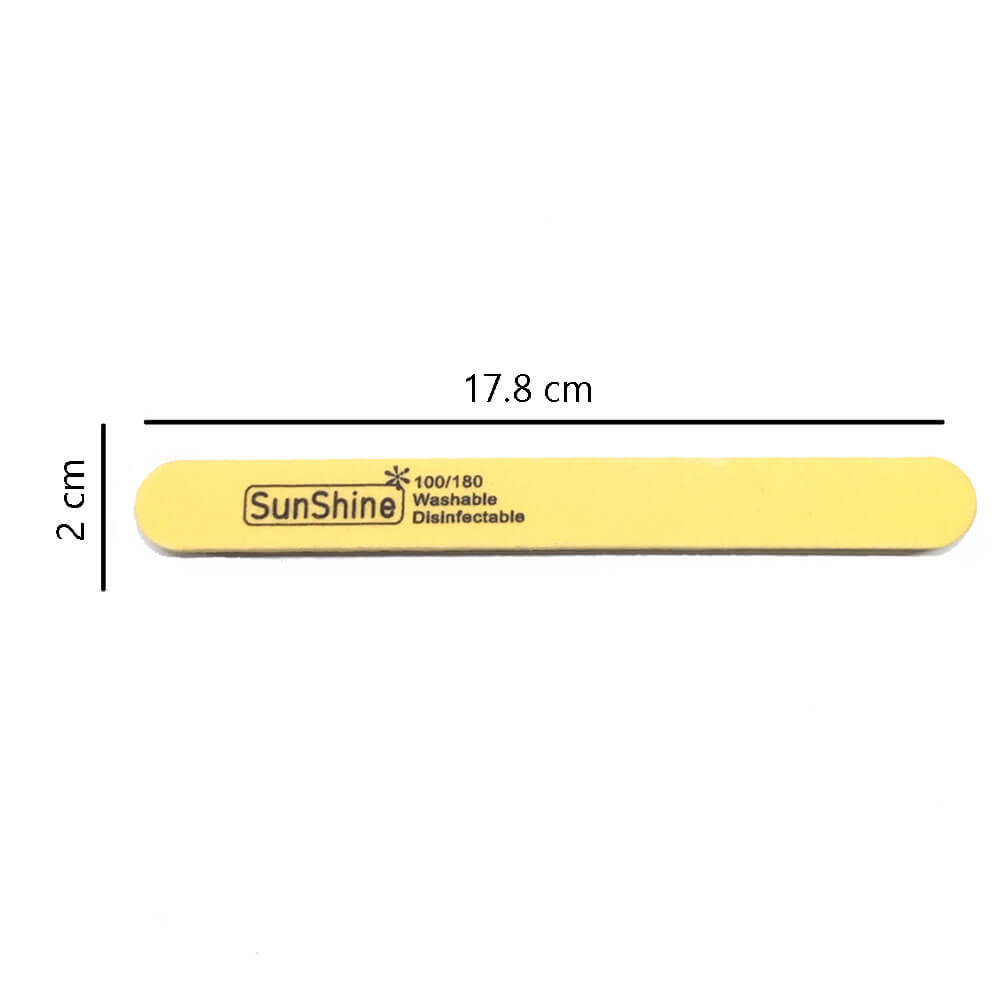 Koodmax Aşınmaya Dayanıklı 100/180 Kumlu Çift Taraflı Tırnak Törpüsü Düz – Sarı - NF5
