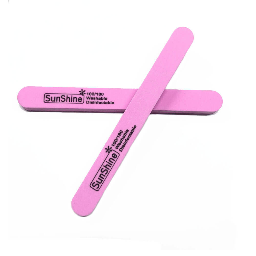 Koodmax Aşınmaya Dayanıklı 100/180 Kumlu Çift Taraflı Tırnak Törpüsü Düz – Pembe - NF5