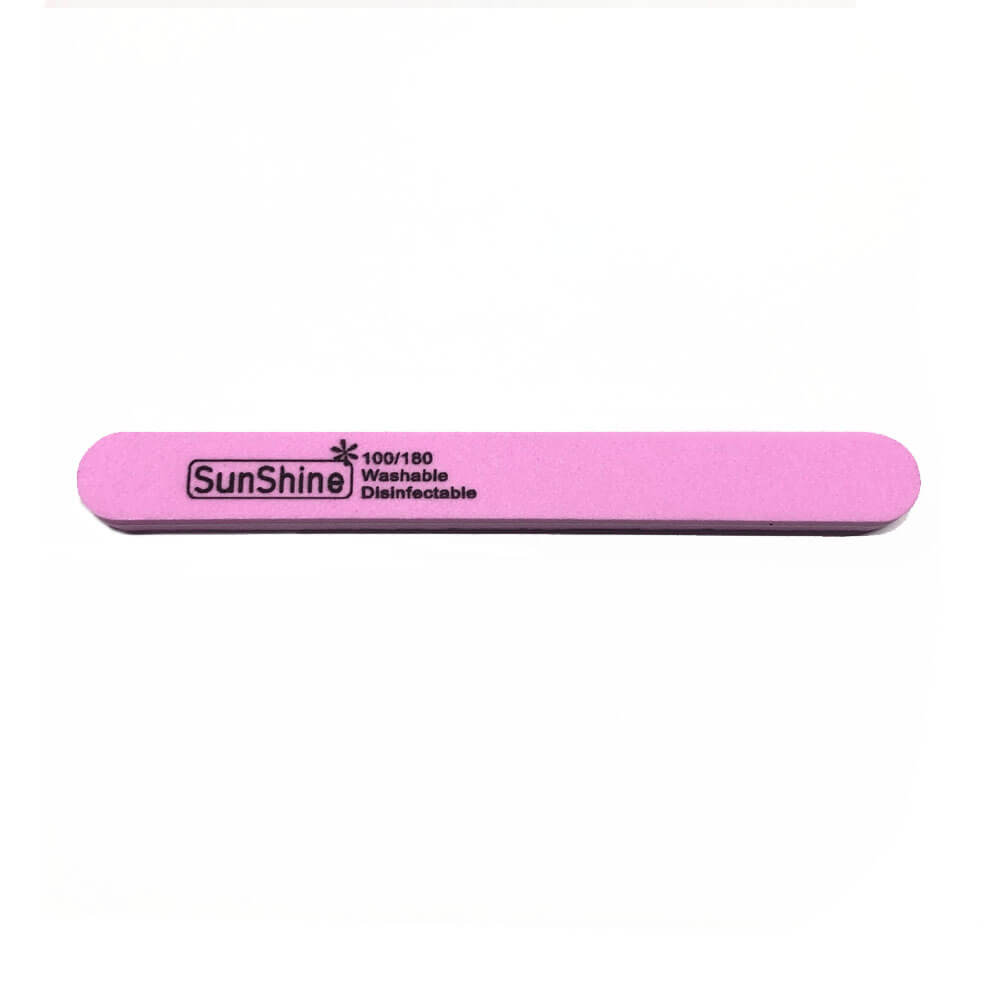 Koodmax Aşınmaya Dayanıklı 100/180 Kumlu Çift Taraflı Tırnak Törpüsü Düz – Pembe - NF5