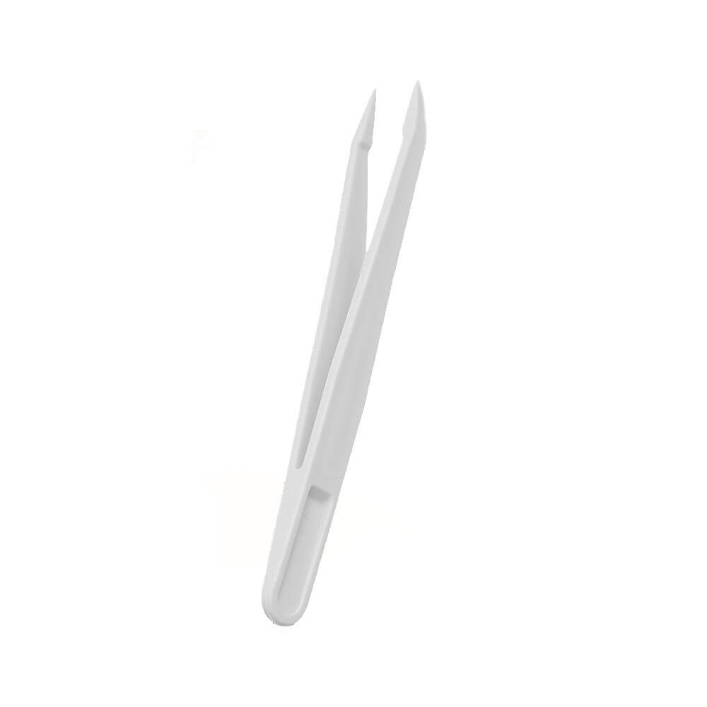 Koodmax Hassas Elektronik ve El Sanatları Tamir Cımbızı Sert Plastik 12cm Düz Cımbız Beyaz - TW1