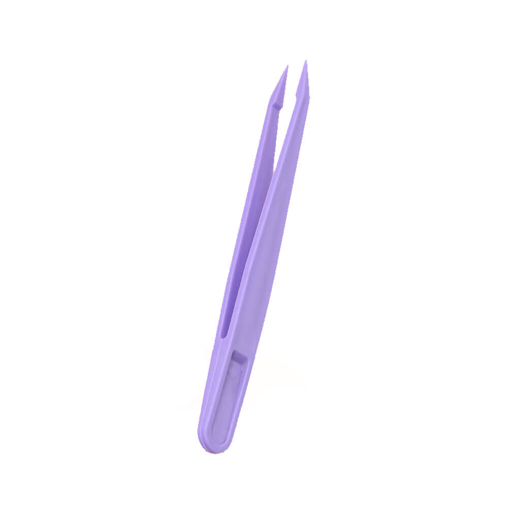 Koodmax Hassas Elektronik ve El Sanatları Tamir Cımbızı Sert Plastik 12cm Düz Cımbız Mor - TW1