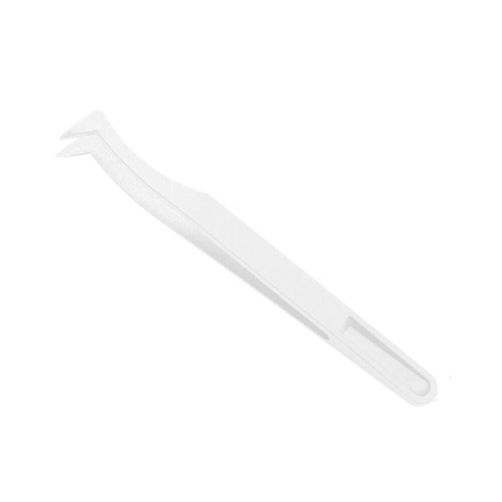 Koodmax Hassas Elektronik ve El Sanatları Tamir Cımbızı Sert Plastik 11.5cm Dirsek Cımbız Beyaz- TW2