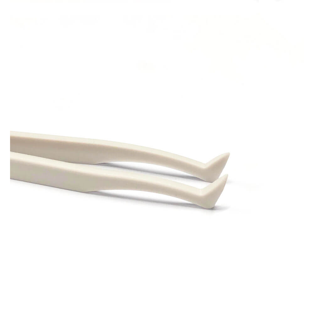 Koodmax Hassas Elektronik ve El Sanatları Tamir Cımbızı Sert Plastik 11.5cm Dirsek Cımbız Beyaz- TW2