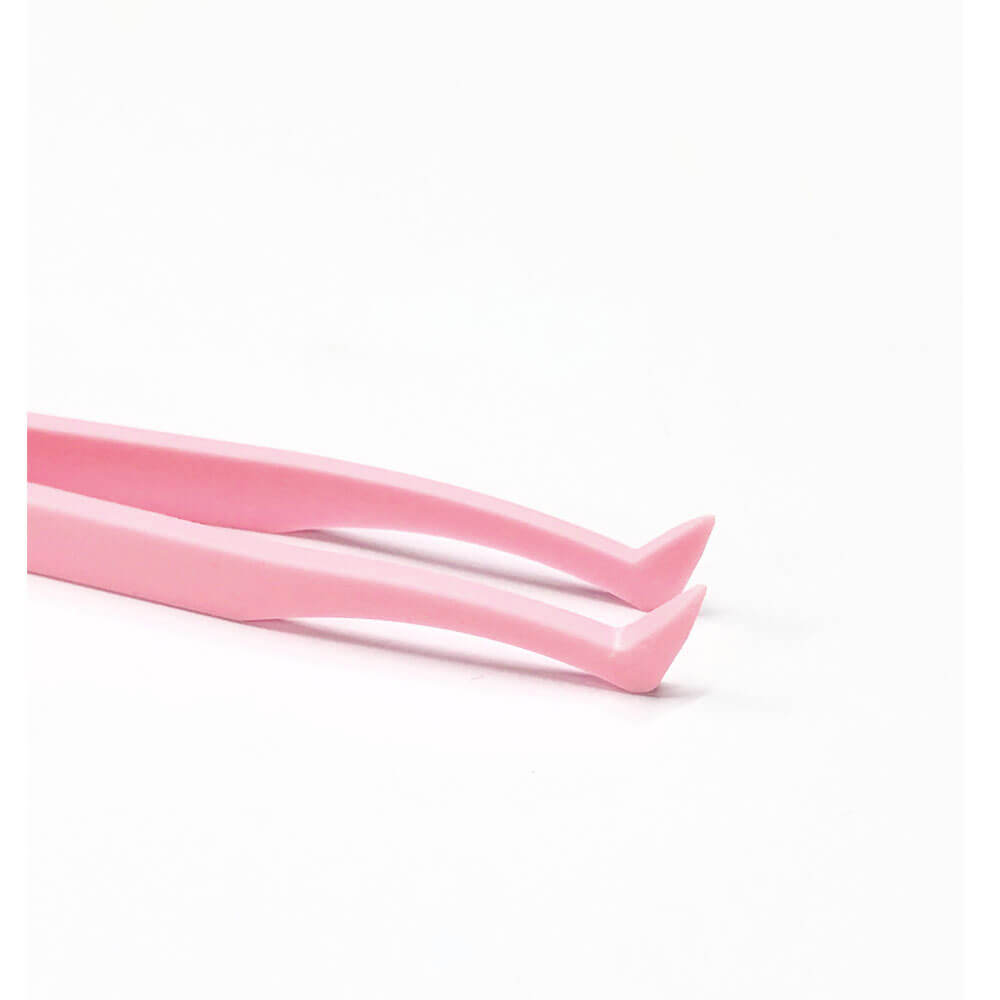 Koodmax Hassas Elektronik ve El Sanatları Tamir Cımbızı Sert Plastik 11.5cm Dirsek Cımbız Pembe- TW2