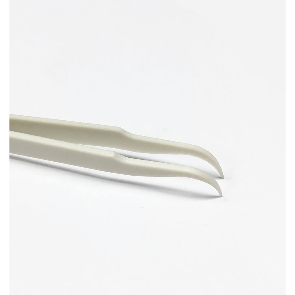Koodmax Hassas Elektronik ve El Sanatları Tamir Cımbızı Sert Plastik 12cm Kavisli Cımbız Beyaz - TW3