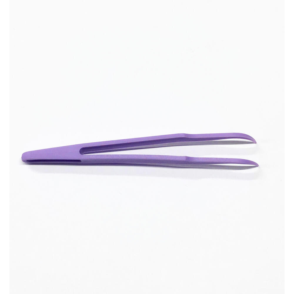 Koodmax Hassas Elektronik ve El Sanatları Tamir Cımbızı Sert Plastik 12cm Kavisli Cımbız Mor - TW3