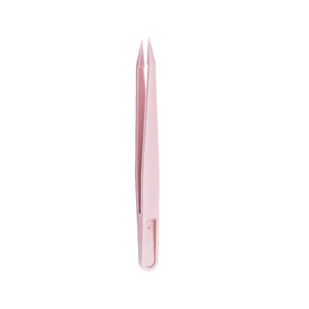 Koodmax Hassas Elektronik ve El Sanatları Tamir Cımbızı Sert Plastik 11cm Düz Cımbız Açık Pembe- W4