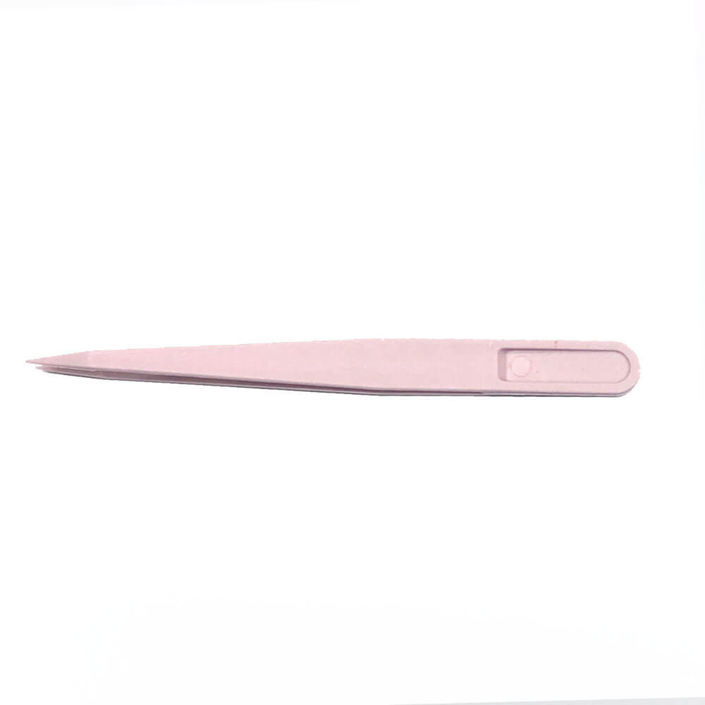 Koodmax Hassas Elektronik ve El Sanatları Tamir Cımbızı Sert Plastik 11cm Düz Cımbız Açık Pembe- W4