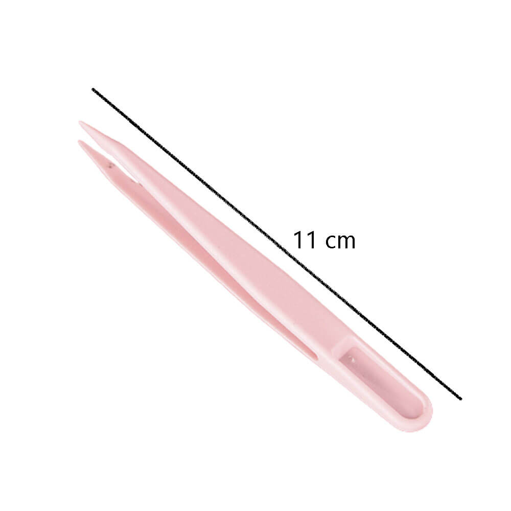 Koodmax Hassas Elektronik ve El Sanatları Tamir Cımbızı Sert Plastik 11cm Düz Cımbız Açık Pembe- W4