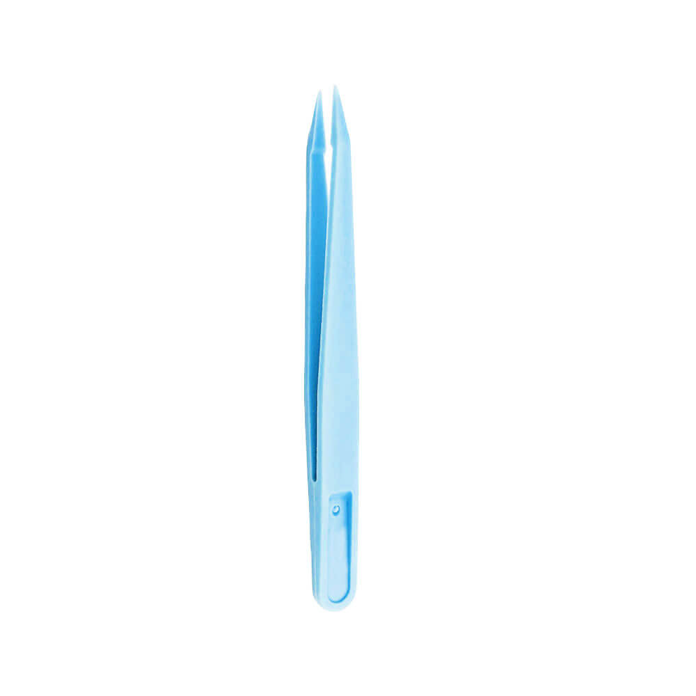 Koodmax Hassas Elektronik ve El Sanatları Tamir Cımbızı Sert Plastik 11cm Düz Cımbız Mavi - TW4