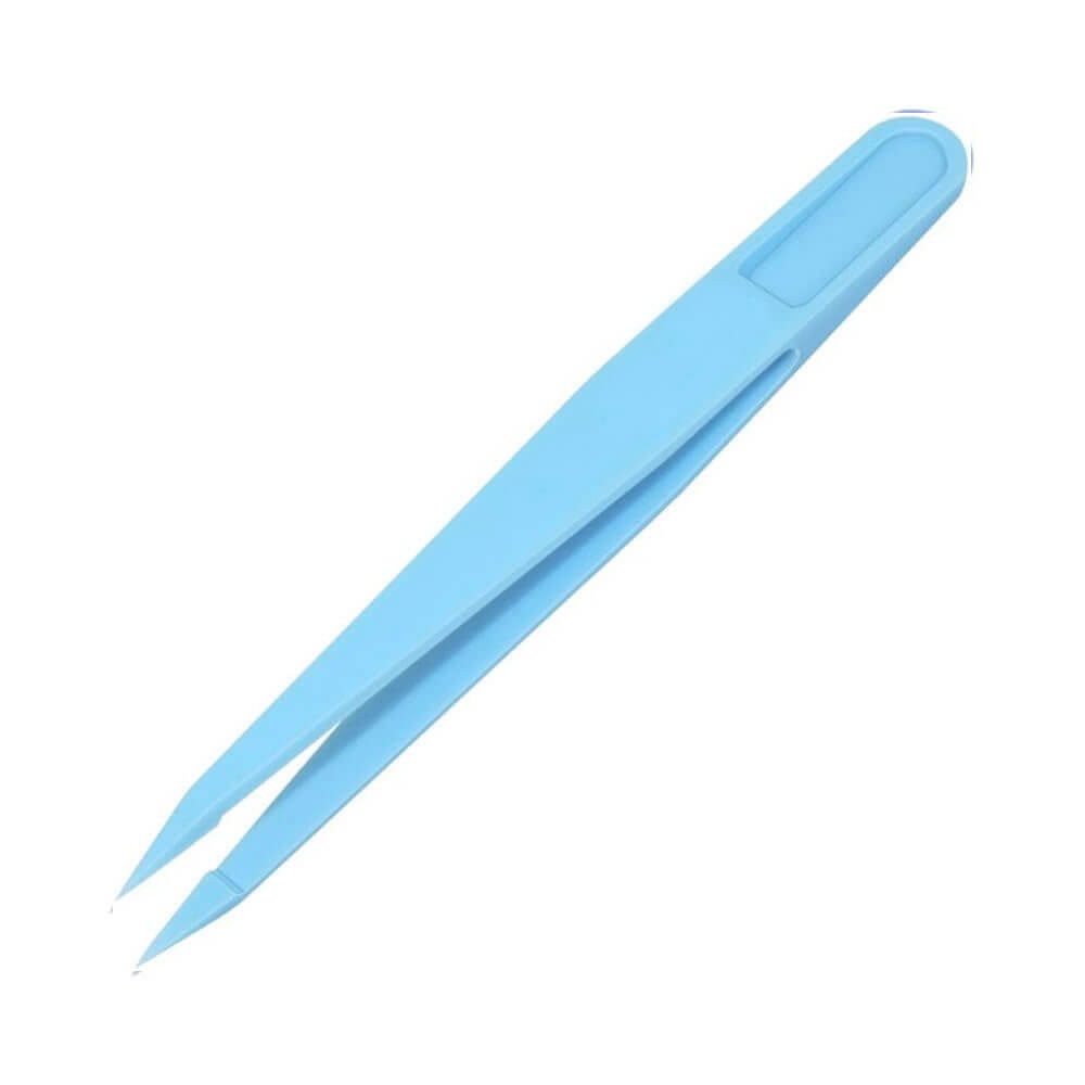 Koodmax Hassas Elektronik ve El Sanatları Tamir Cımbızı Sert Plastik 11cm Düz Cımbız Mavi - TW4
