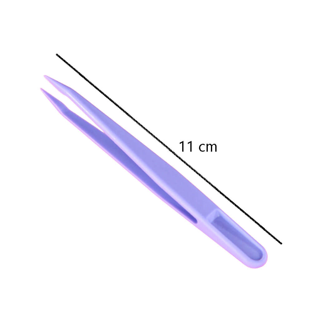 Koodmax Hassas Elektronik ve El Sanatları Tamir Cımbızı Sert Plastik 11cm Düz Cımbız Mor - TW4