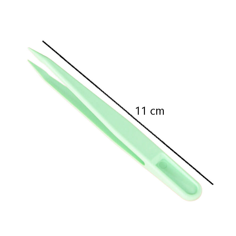 Koodmax Hassas Elektronik ve El Sanatları Tamir Cımbızı Sert Plastik 11cm Düz Cımbız Yeşil - TW4