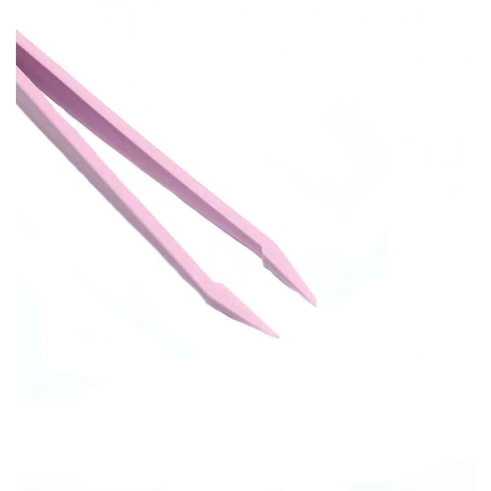 Koodmax Hassas Elektronik ve El Sanatları Tamir Cımbızı Sert Plastik 11cm Düz Cımbız Pembe - TW4