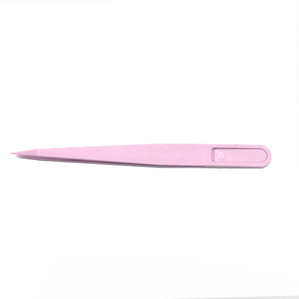 Koodmax Hassas Elektronik ve El Sanatları Tamir Cımbızı Sert Plastik 11cm Düz Cımbız Pembe - TW4