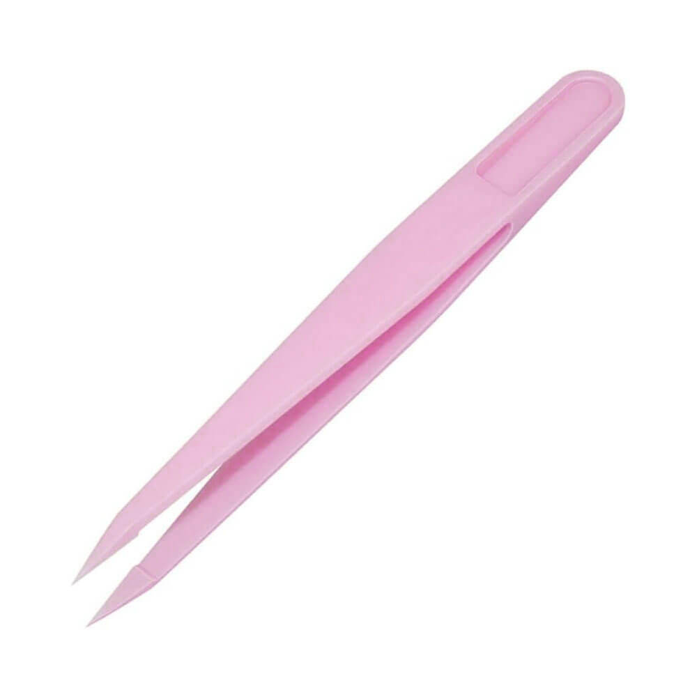 Koodmax Hassas Elektronik ve El Sanatları Tamir Cımbızı Sert Plastik 11cm Düz Cımbız Pembe - TW4