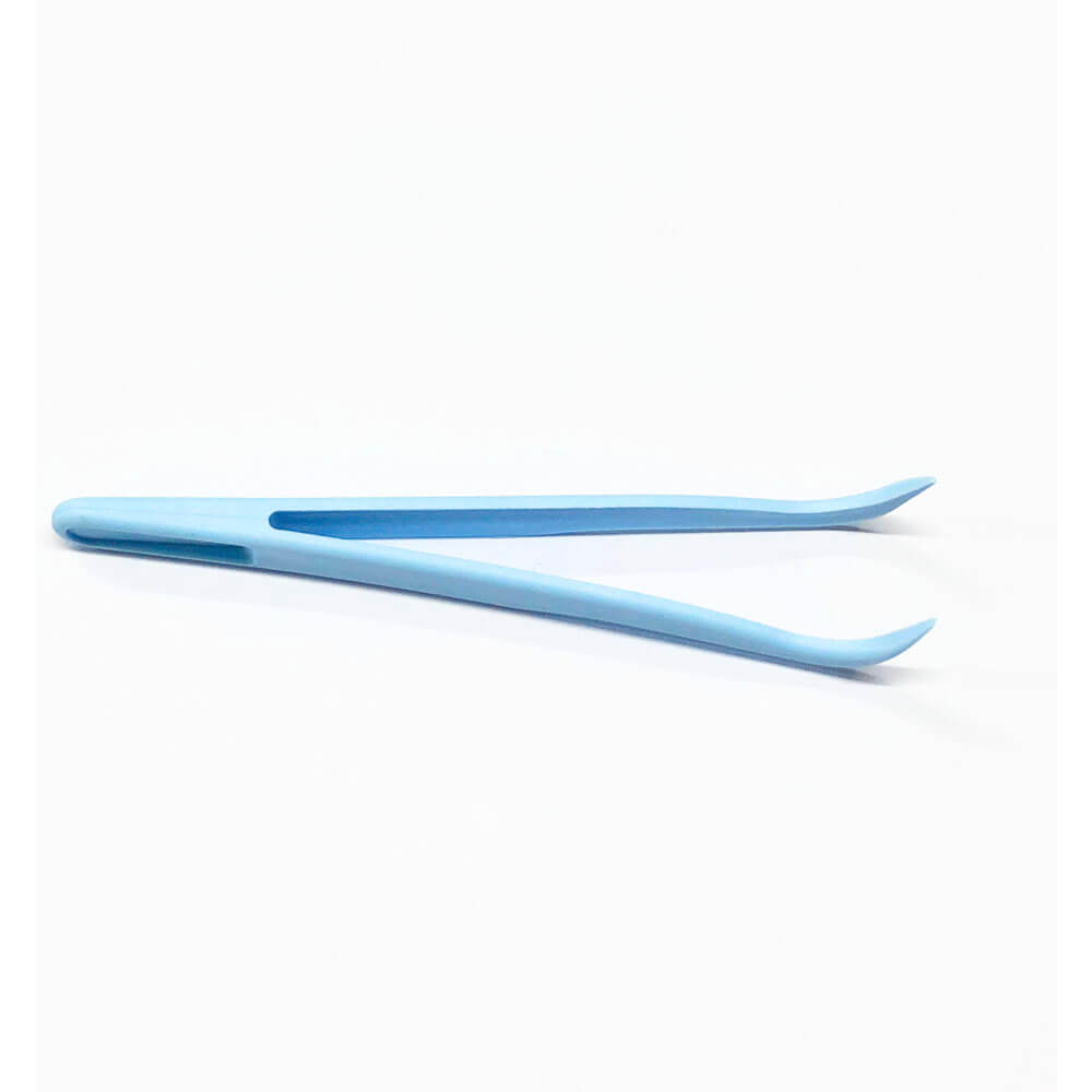 Koodmax Hassas Elektronik ve El Sanatları Tamir Cımbızı Sert Plastik 11cm Kavisli Cımbız Mavi-TW5