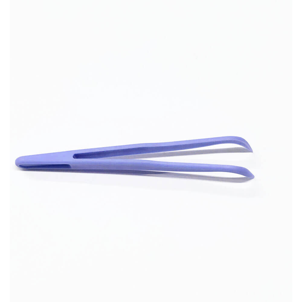 Koodmax Hassas Elektronik ve El Sanatları Tamir Cımbızı Sert Plastik 11cm Kavisli Cımbız Mor-TW5