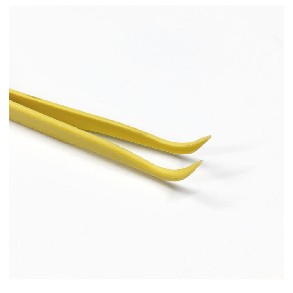 Koodmax Hassas Elektronik ve El Sanatları Tamir Cımbızı Sert Plastik 11cm Kavisli Cımbız Sarı-TW5