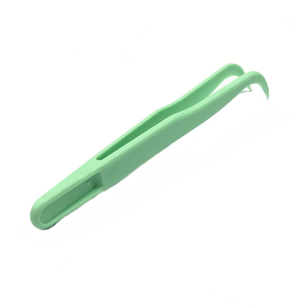 Koodmax Hassas Elektronik ve El Sanatları Tamir Cımbızı Sert Plastik 11cm Kavisli Cımbız Yeşil-TW5