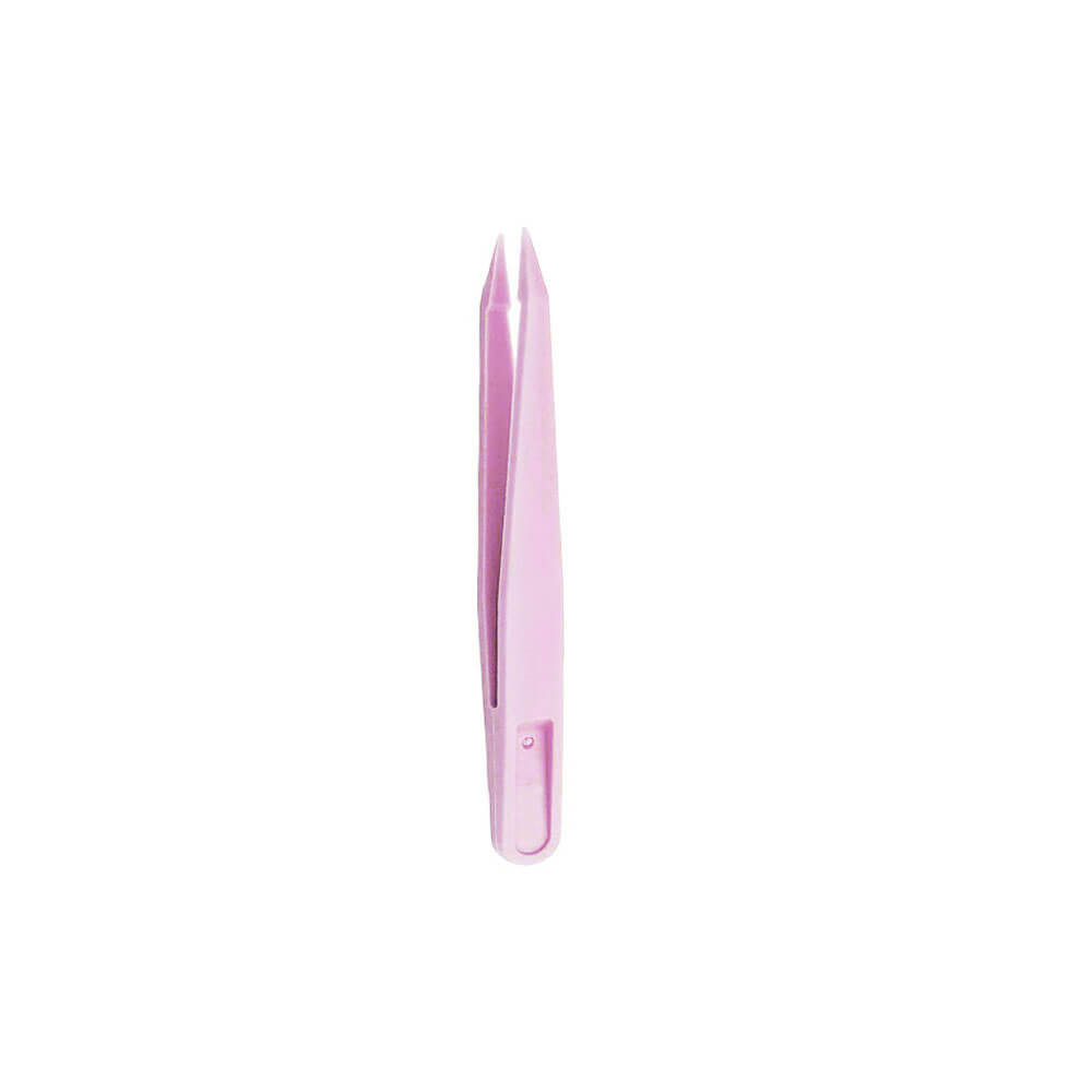 Koodmax Hassas Elektronik ve El Sanatları Tamir Cımbızı Sert Plastik 8cm Düz Cımbız Pembe - TW6