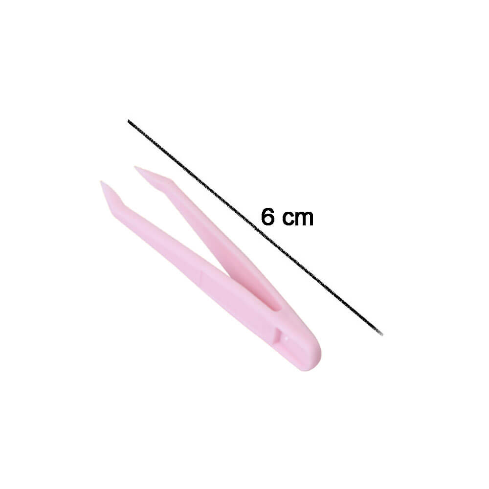 Koodmax Hassas Elektronik ve El Sanatları Tamir Cımbızı Sert Plastik 6cm Düz Cımbız Pembe - TW7