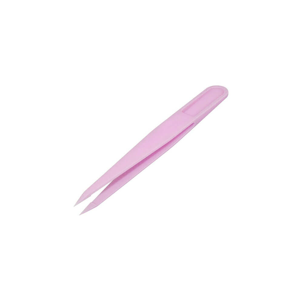 Koodmax Hassas Elektronik ve El Sanatları Tamir Cımbızı Sert Plastik 6cm Düz Cımbız Pembe - TW7