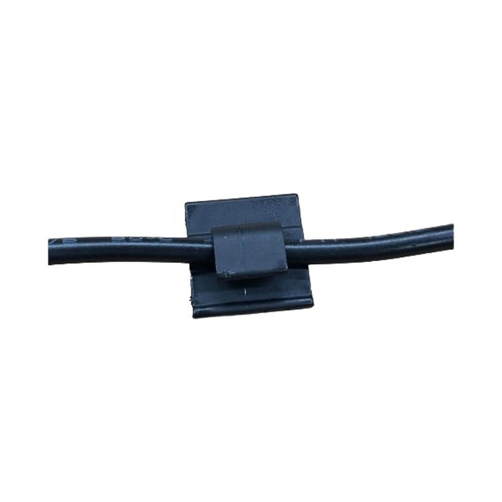 WCL-0505 Kablo Sabitleme Kelepçesi Klipsi-Yapışkanlı Duvar Kablo Tutucu 16x15.5x6.4mm - Siyah-KA19
