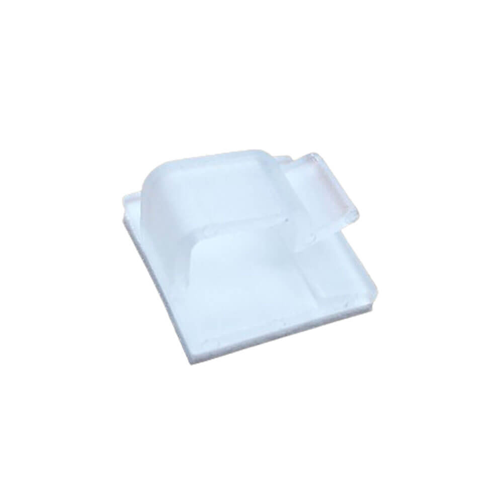 WCL-0805 Kablo Sabitleme Kelepçesi Klipsi-Yapışkanlı Duvar Kablo Tutucu 16x14.5x8mm - Şeffaf-KA22