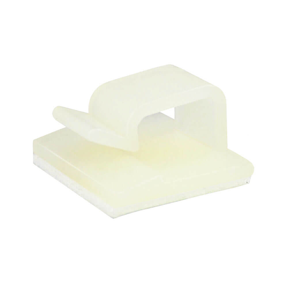WCL-1005 Kablo Sabitleme Kelepçesi Klipsi-Yapışkanlı Duvar Kablo Tutucu 16x15x8mm - Şeffaf -KA23