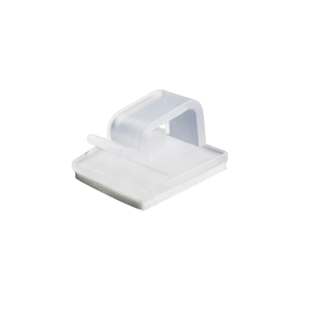 WCL-1007 Kablo Sabitleme Kelepçesi Klipsi-Yapışkanlı Duvar Kablo Tutucu 16,5x15,5x10mm - Şeffaf –KA24