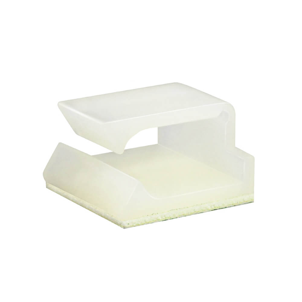WCL-1206 Kablo Sabitleme Kelepçesi Klipsi-Yapışkanlı Duvar Kablo Tutucu 16x15,7x10mm - Beyaz –KA12