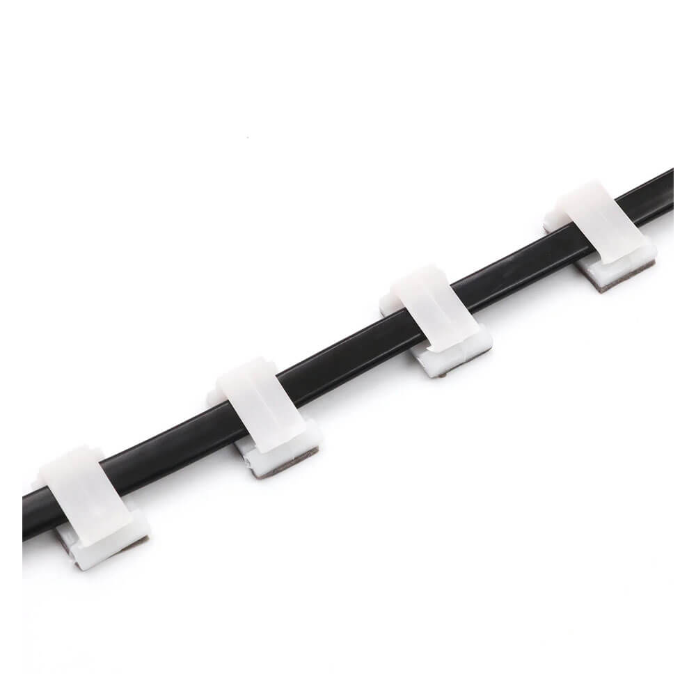 NC-912 Kablo Sabitleme Kelepçesi Klipsi-Yapışkanlı Duvar Kablo Tutucu 12x9x6mm - Beyaz –KA2