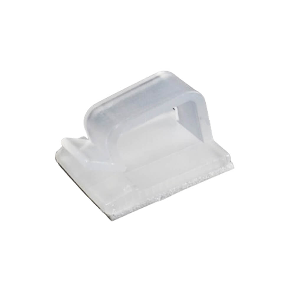 WCL-1368 Kablo Sabitleme Kelepçesi Klipsi-Yapışkanlı Duvar Kablo Tutucu 21x19x12mm - Şeffaf –KA27
