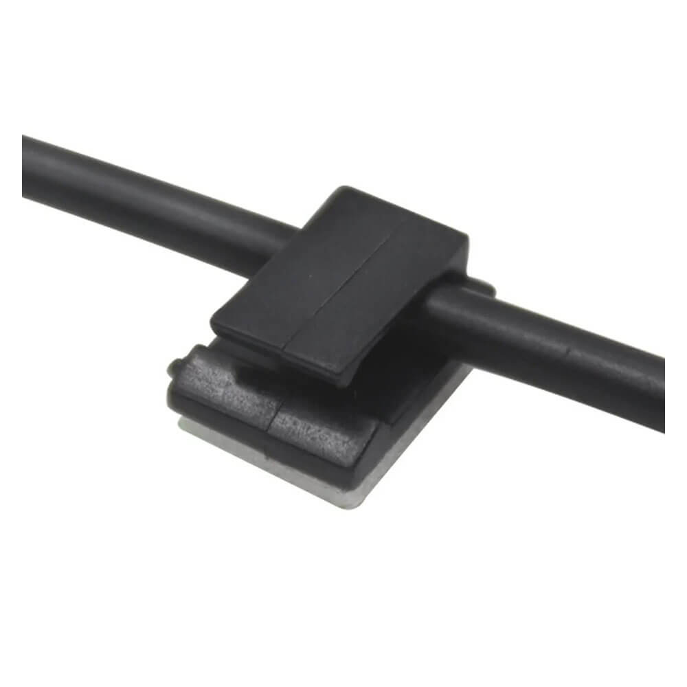 NC-912 Kablo Sabitleme Kelepçesi Klipsi-Yapışkanlı Duvar Kablo Tutucu 12x9x6mm - Siyah –KA3