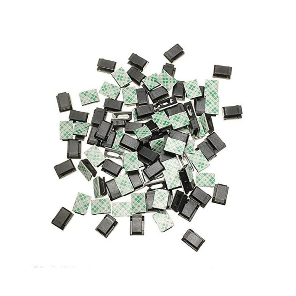 NC-912 Kablo Sabitleme Kelepçesi Klipsi-Yapışkanlı Duvar Kablo Tutucu 12x9x6mm - Siyah –KA3